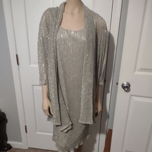 R&M Richards size 12 gold dress with jacket